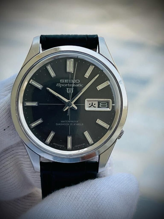 Vintage Seiko Sportsmatic 6619-8110 Automatic Gents Watch Japan 37mm - Grab A Watch Co