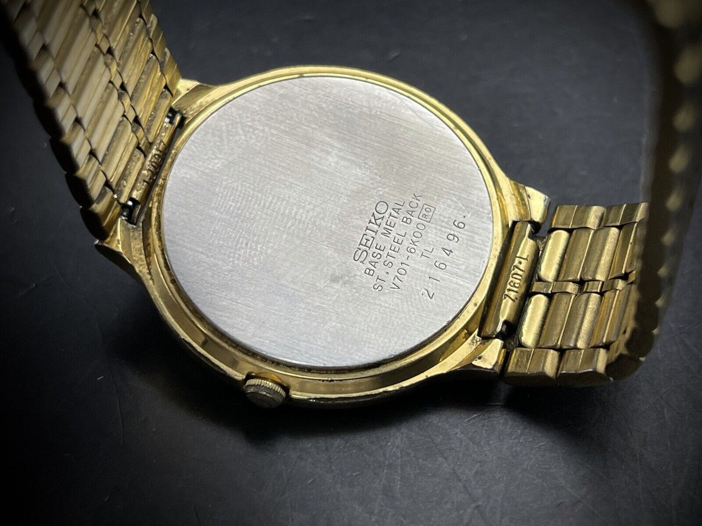 Vintage Seiko SX Quartz All Gold Slim 34mm Gents Watch, Japan made - Grab A Watch Co