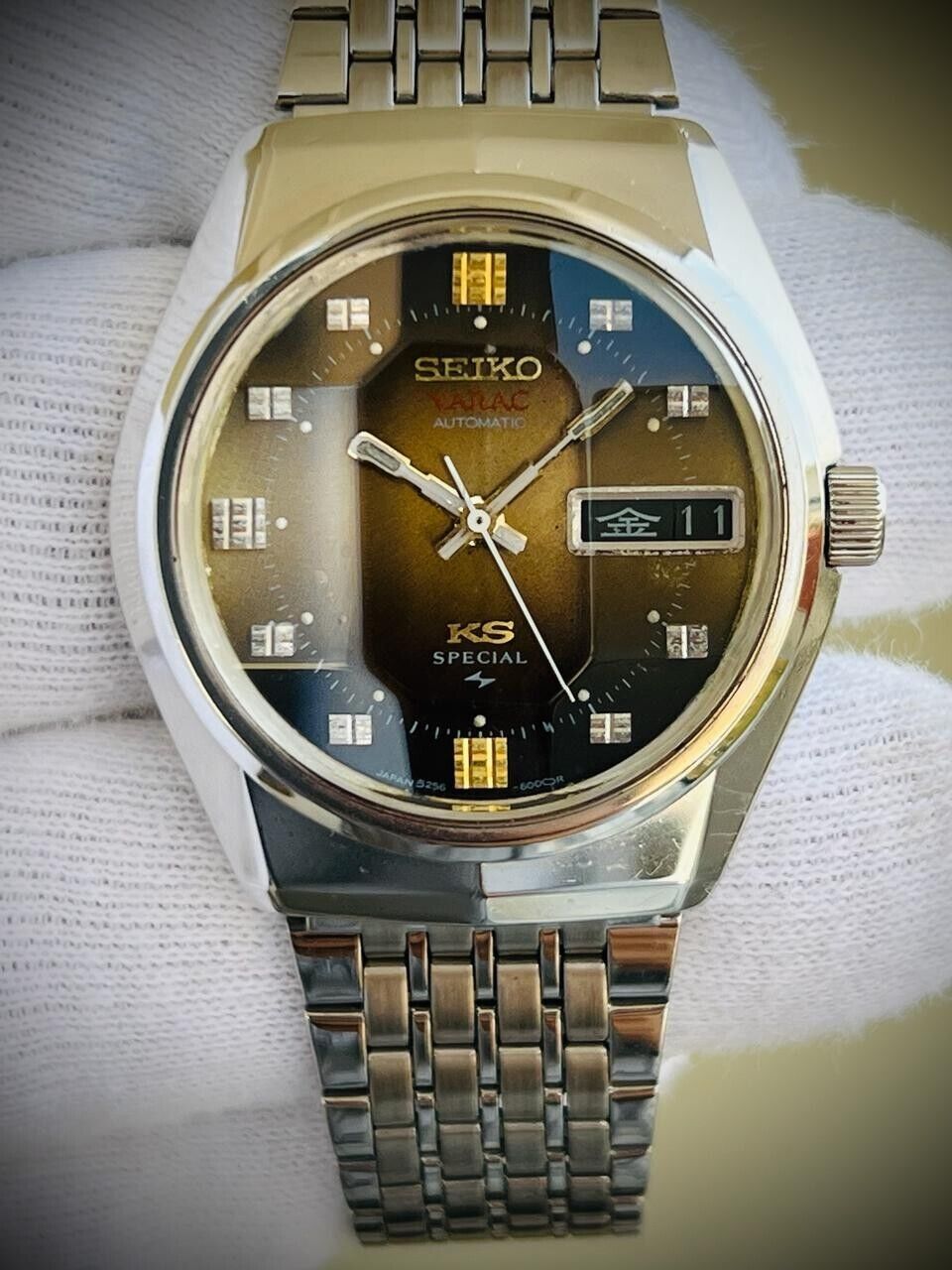 Vintage Seiko Vanac King Seiko KS Automatic 1972 NOS Mens Watch 5256-6000 - Grab A Watch Co