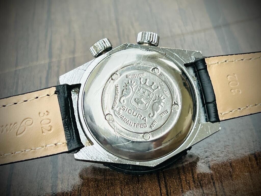 Vintage Sicura 400 Vacuum Tested GMT Automatic Divers 40mm Mens Watch, Rare - Grab A Watch Co