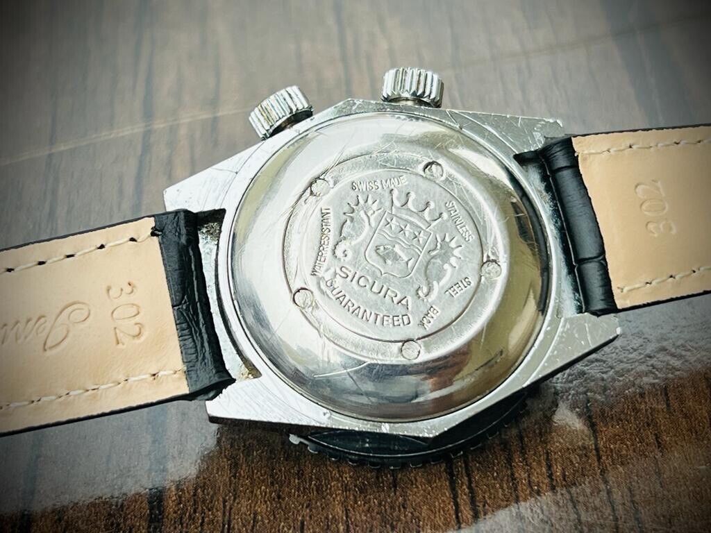Vintage Sicura 400 Vacuum Tested GMT Automatic Divers 40mm Mens Watch, Rare - Grab A Watch Co