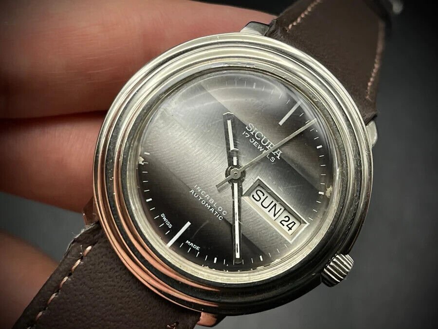 Vintage Sicura incabloc Automatic 37mm Gents Watch, Swiss made - Grab A Watch Co