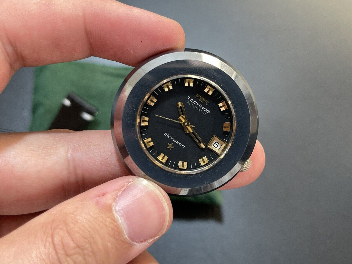 Vintage Technos Borazon D77411 Diastar , 38mm Automatic Gents Watch, Swiss Made - Grab A Watch Co