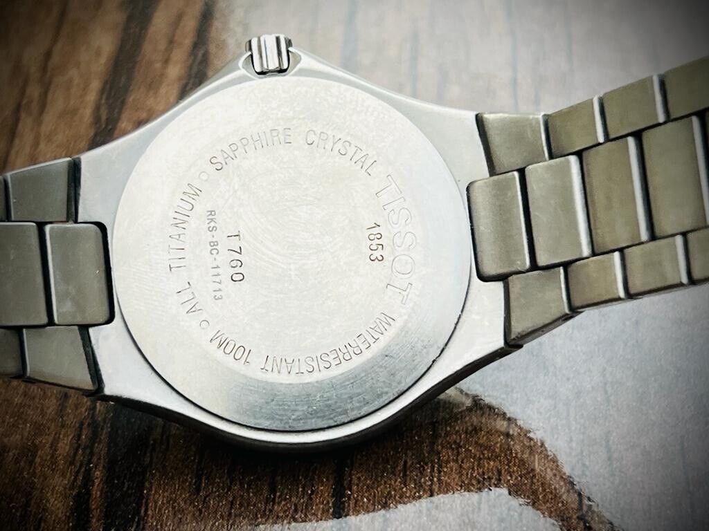 Vintage Tissot Titanium 100m Quartz Gents Watch T760, Perfect 41mm Swiss Made - Grab A Watch Co