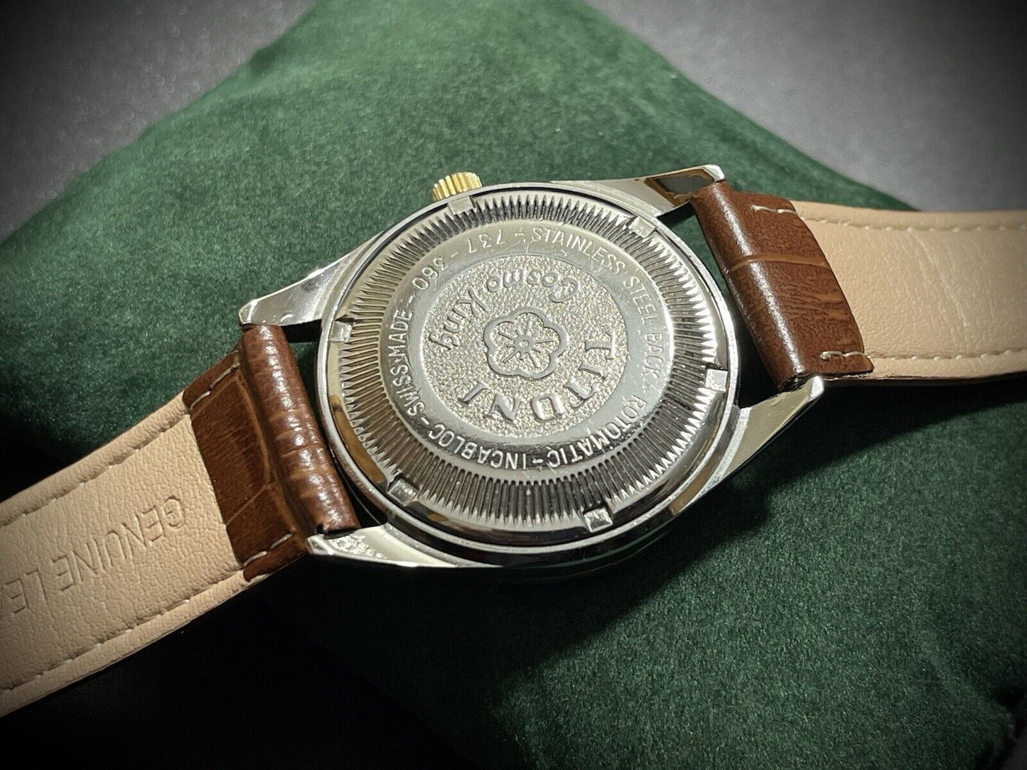 Vintage Titoni Cosmo King 25 Jewels Champagne Dial 36mm ETA 2783 Gents Watch - Grab A Watch Co