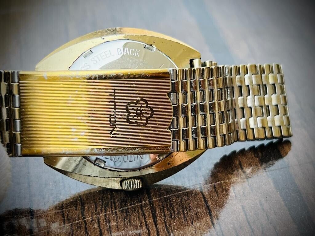 Vintage Titoni Romatic Eye Catching Dial Mens Watch, RARE Gold Plated 36mm - Grab A Watch Co