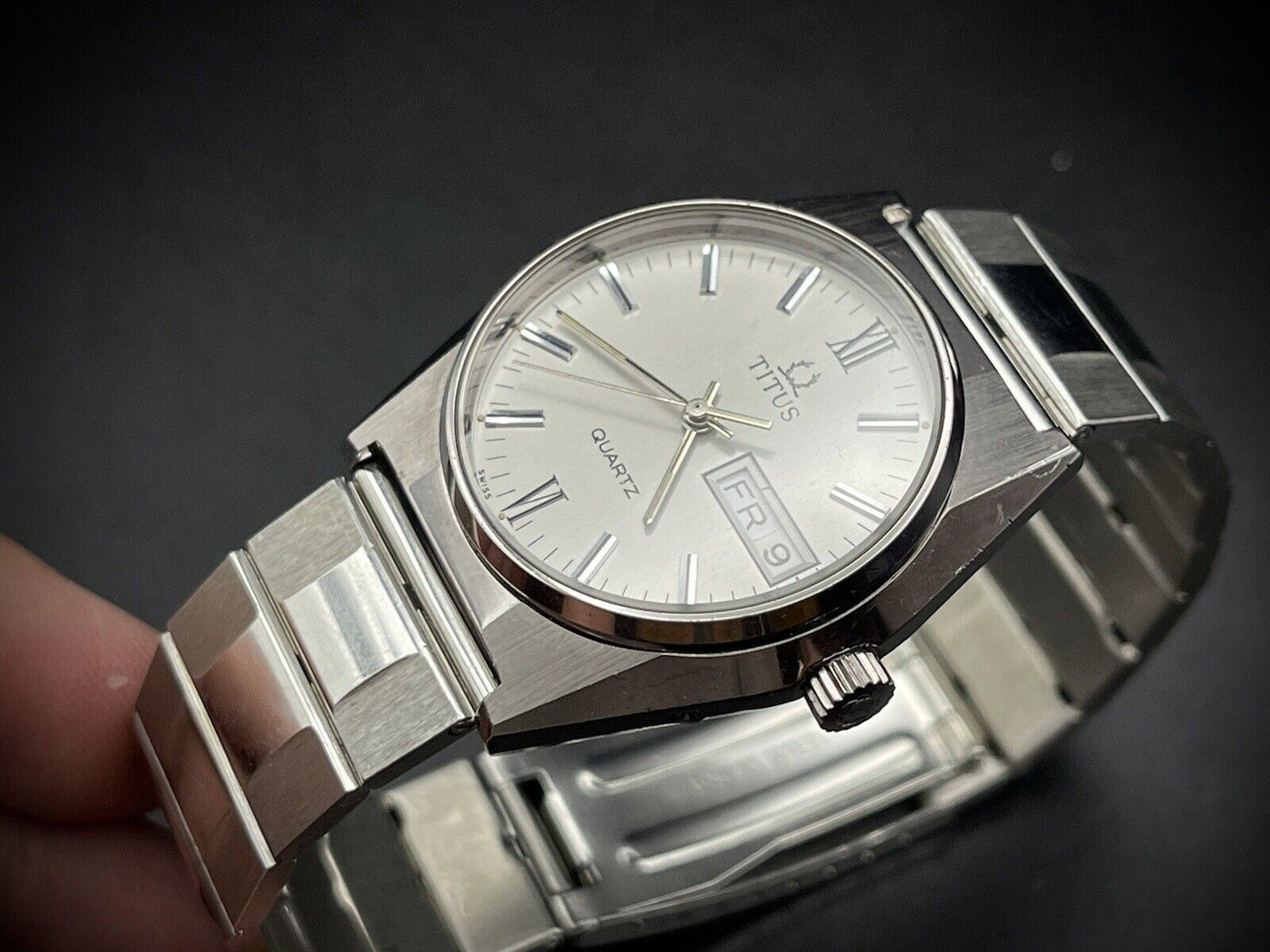 Vintage Titus Quartz Gents Watch, Gift Watch, Genuine, Swiss Made - Grab A Watch Co