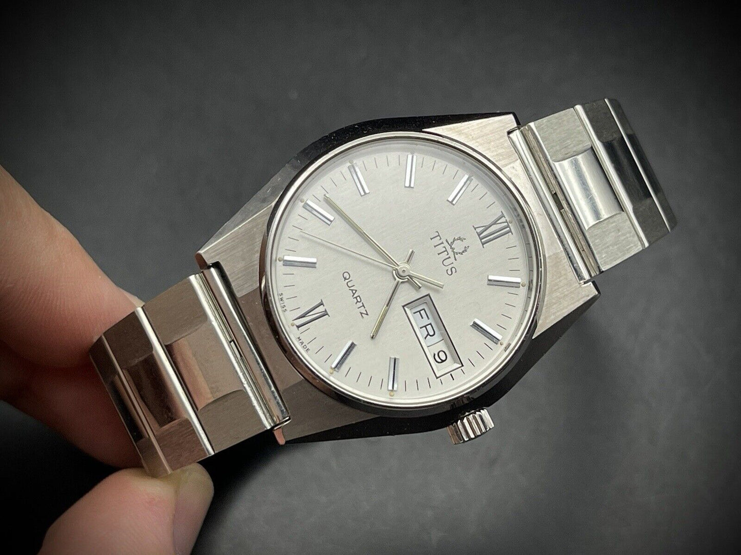 Vintage Titus Quartz Gents Watch, Gift Watch, Genuine, Swiss Made - Grab A Watch Co