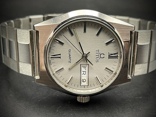 Vintage Titus Quartz Gents Watch, Gift Watch, Genuine, Swiss Made - Grab A Watch Co