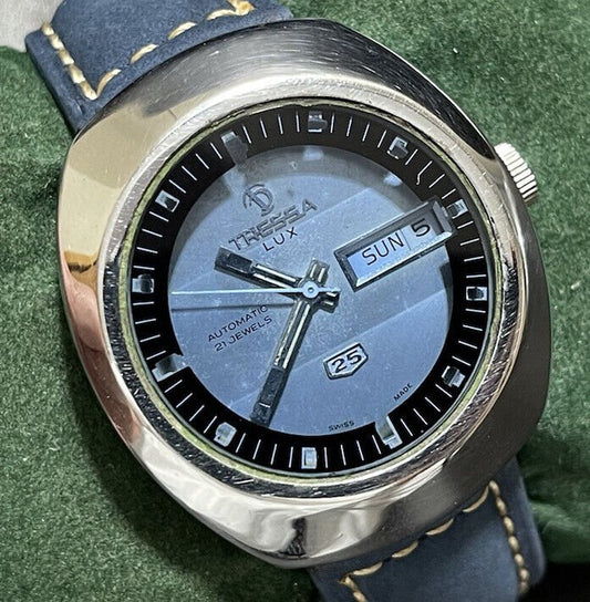 Vintage Tressa LUX 25 Swiss 770 Automatic Rare Colour Gents Watch, Swiss - Grab A Watch Co