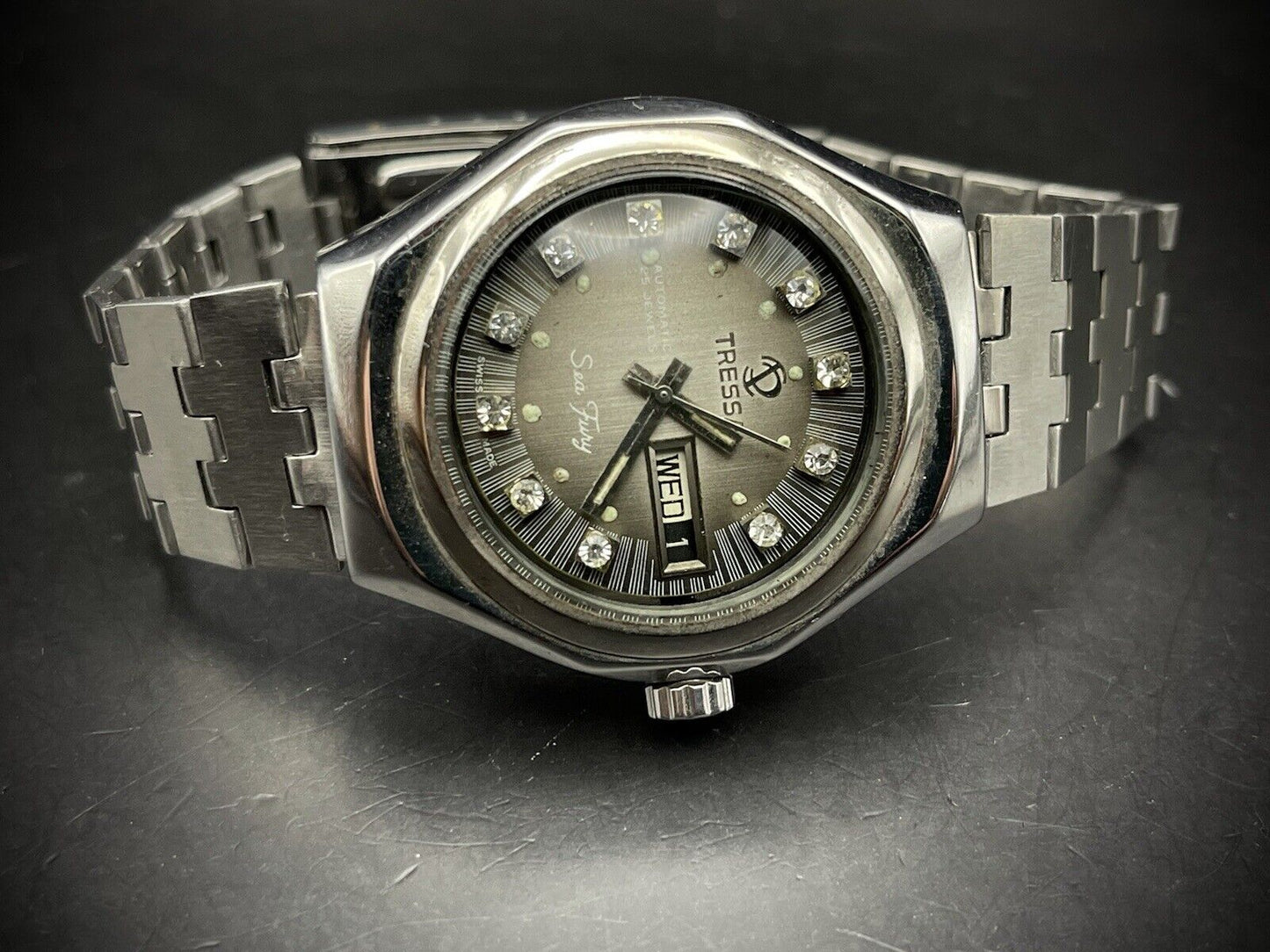 Vintage Tressa Sea Fury Diamond Dial 38mm Automatic Gents Watch, Swiss Made - Grab A Watch Co