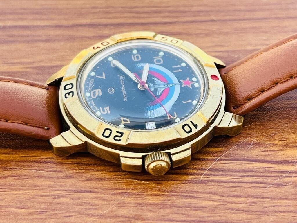 Vintage Vostok Komandirskie Air Force USSR Soviet Gents Watch Manual Wind 40mm - Grab A Watch Co