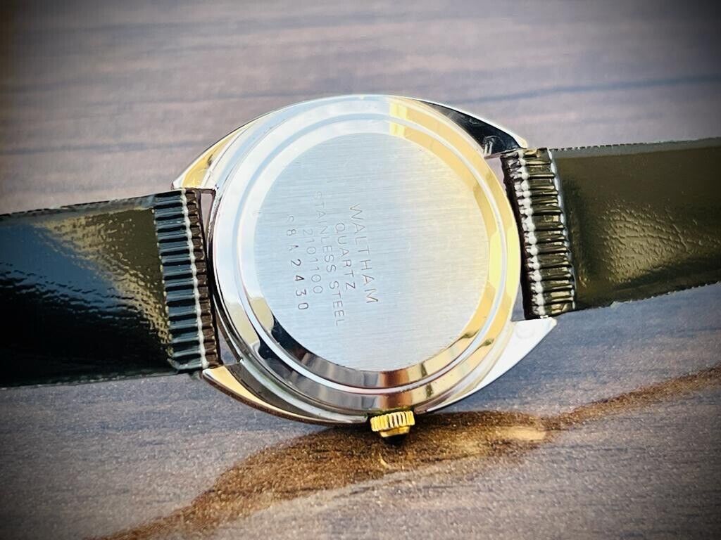 Vintage Waltham Maxim Quartz 35mm Gents Watch, Swiss made, NOS 2101100 - Grab A Watch Co