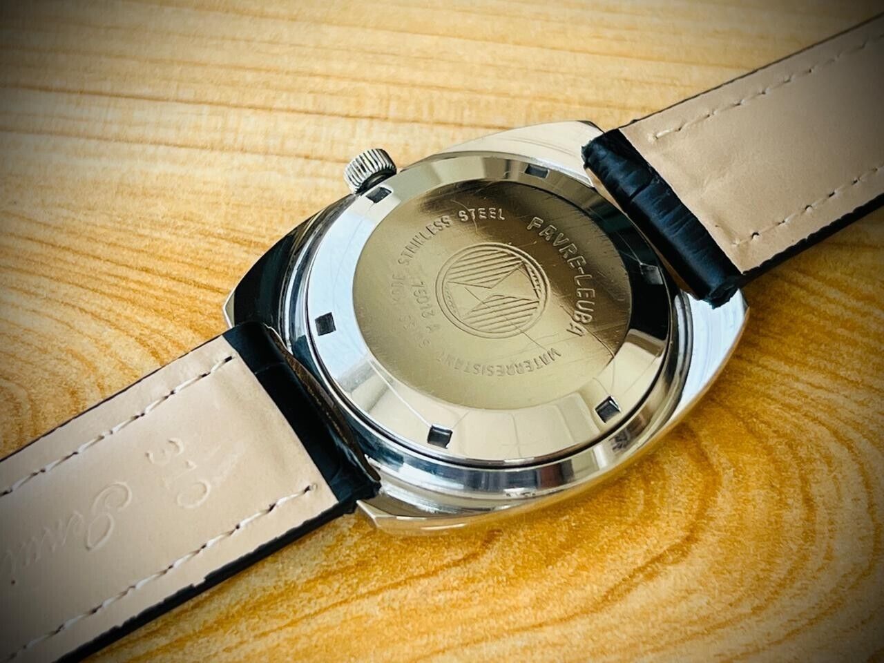 Vintage Watch Favre Leuba Duomatic Grey Dial 38mm Mens Watch, Swiss - Grab A Watch Co
