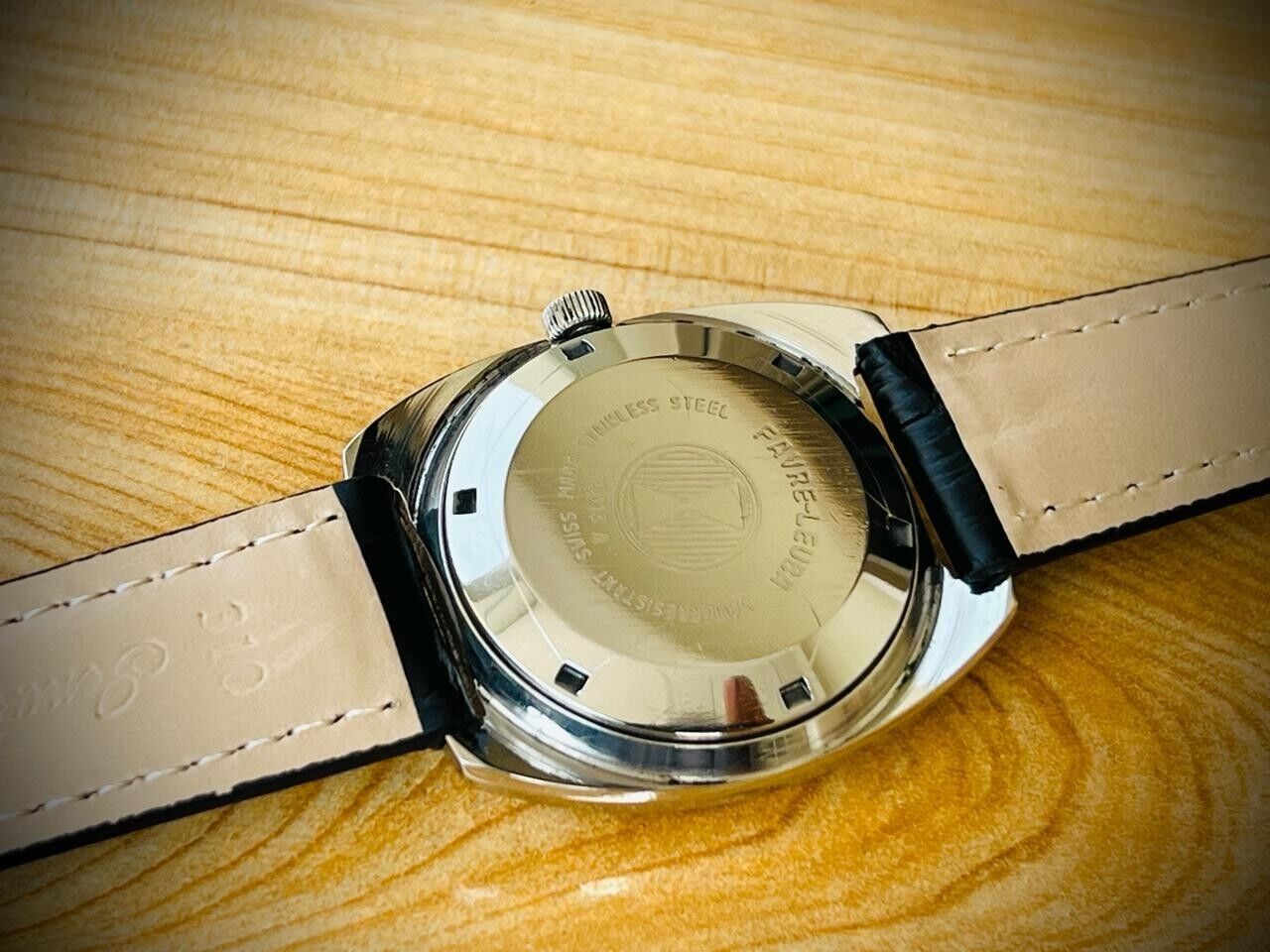 Vintage Watch Favre Leuba Duomatic Grey Dial 38mm Mens Watch, Swiss - Grab A Watch Co