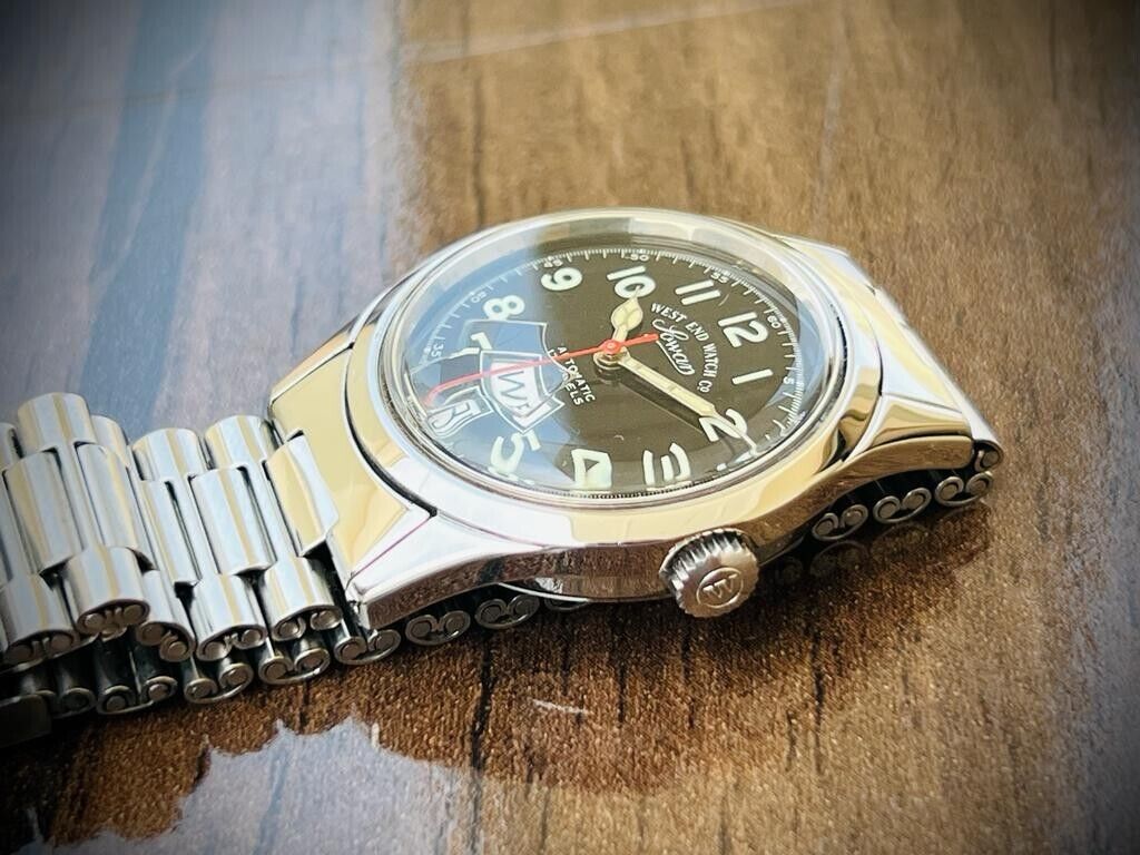 Vintage West End Black Dial 34mm Automatic Gents Watch Swiss Made, Perfect - Grab A Watch Co