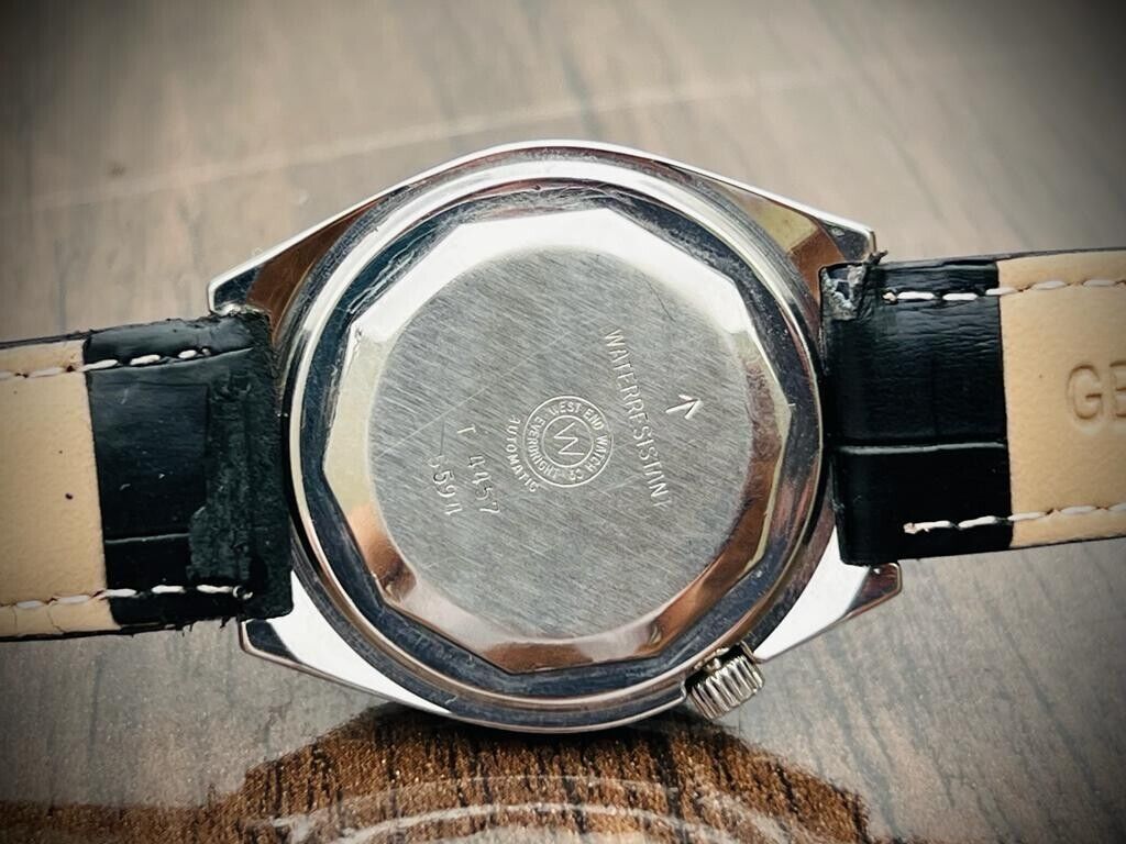 Vintage West End Black Dial 36mm Automatic Gents Watch Swiss Made, Perfect - Grab A Watch Co