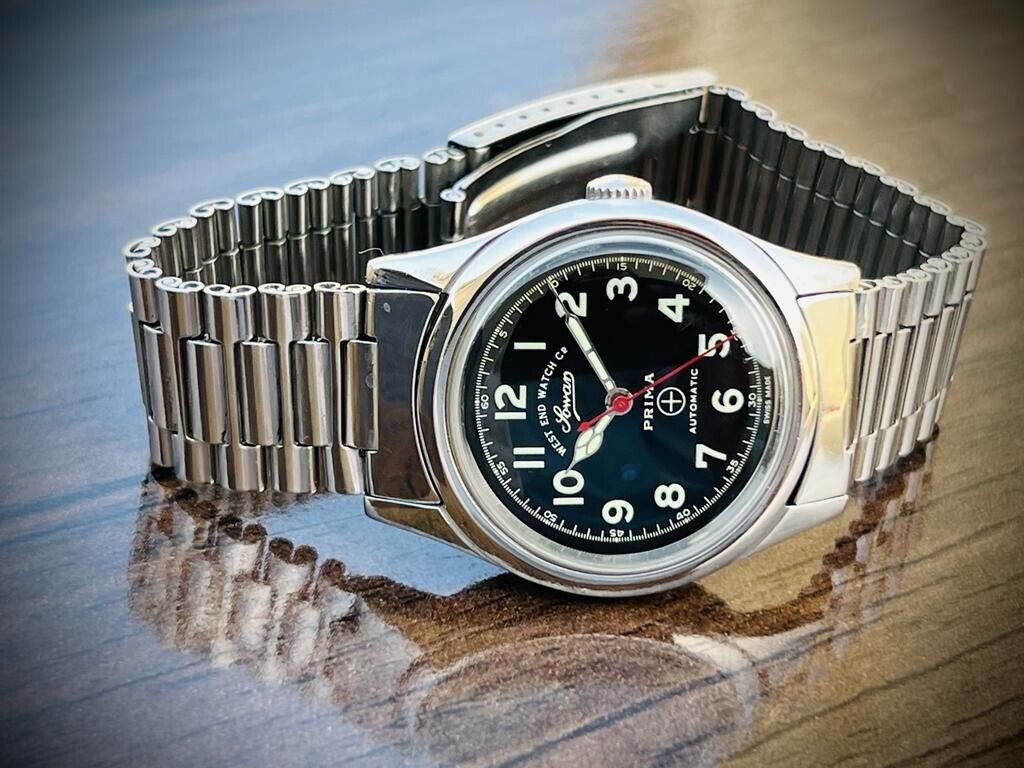 Vintage West End Black Dial 39mm Automatic Gents Watch Swiss Made, Perfect - Grab A Watch Co