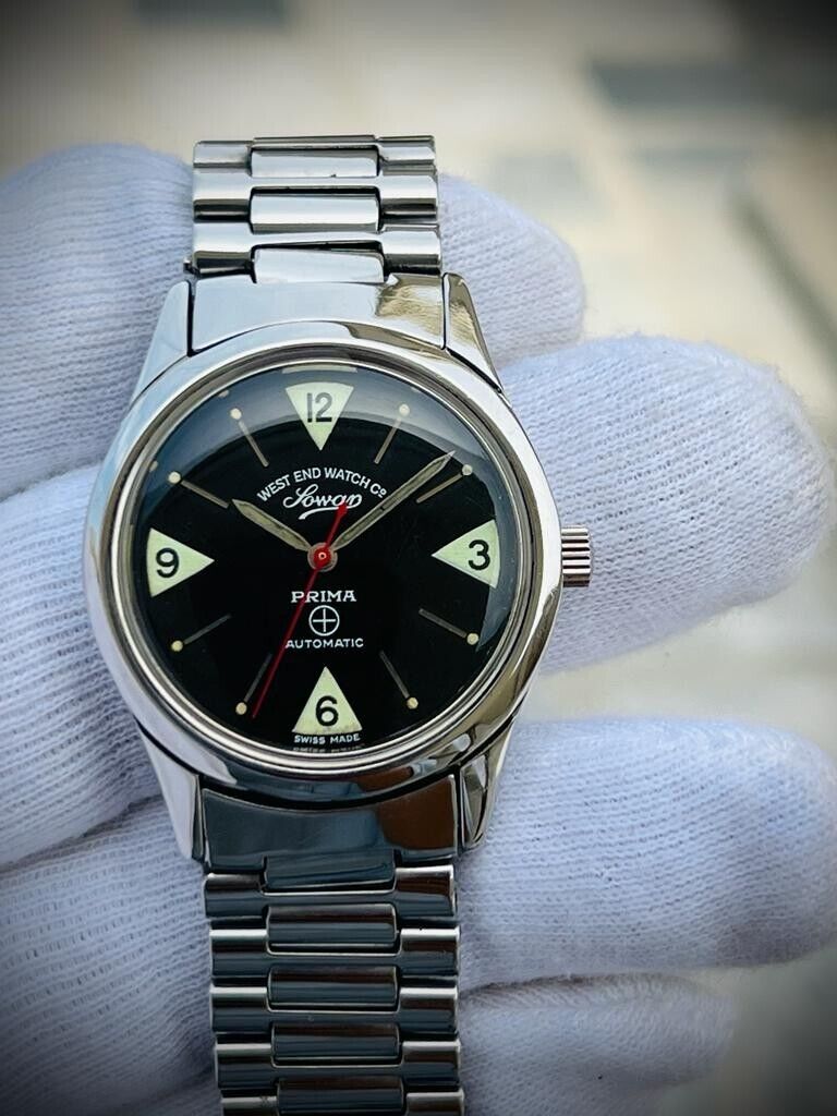 Vintage West End Black Dial 39mm Automatic Gents Watch Swiss Made, Perfect - Grab A Watch Co