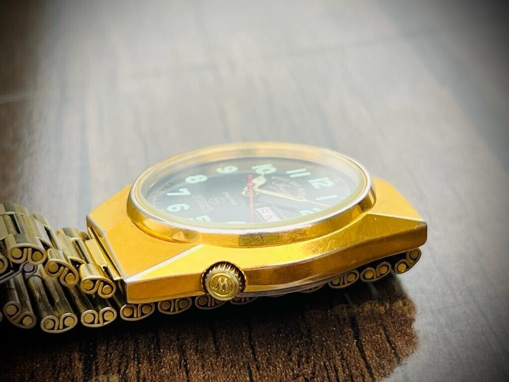 Vintage West End Black Dial Gold Plated 37mm Automatic Gents Watch Swiss,Perfect - Grab A Watch Co