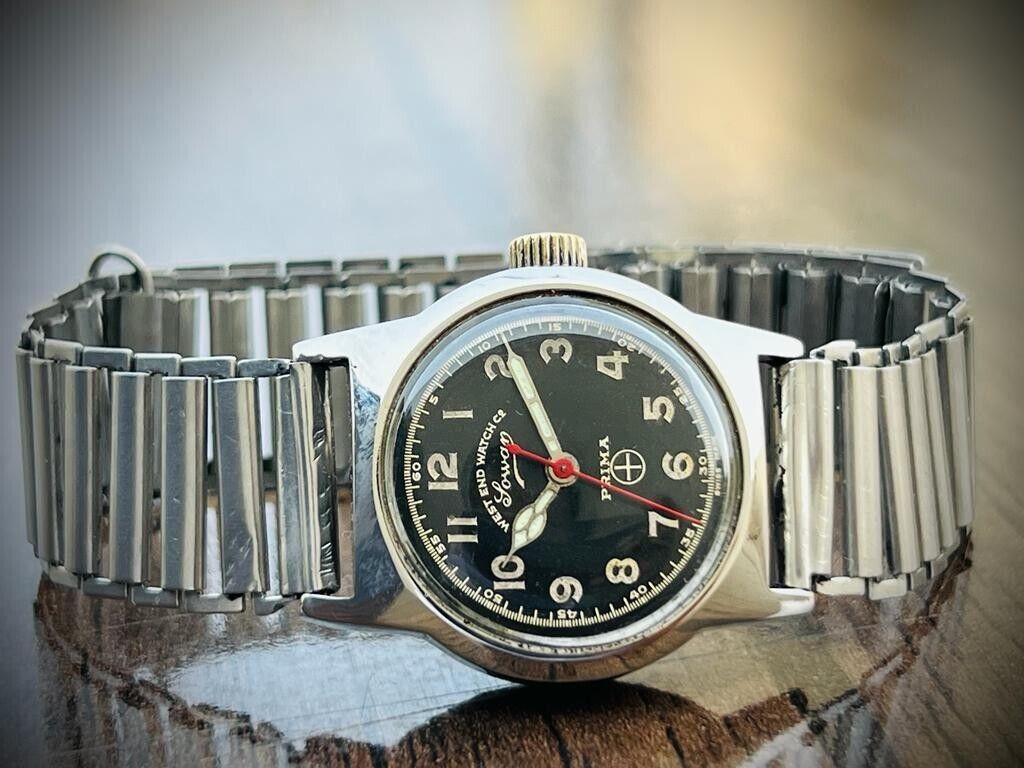 Vintage West End Black Dial Manual Wind Gents Watch 29mm Swiss Made - Grab A Watch Co