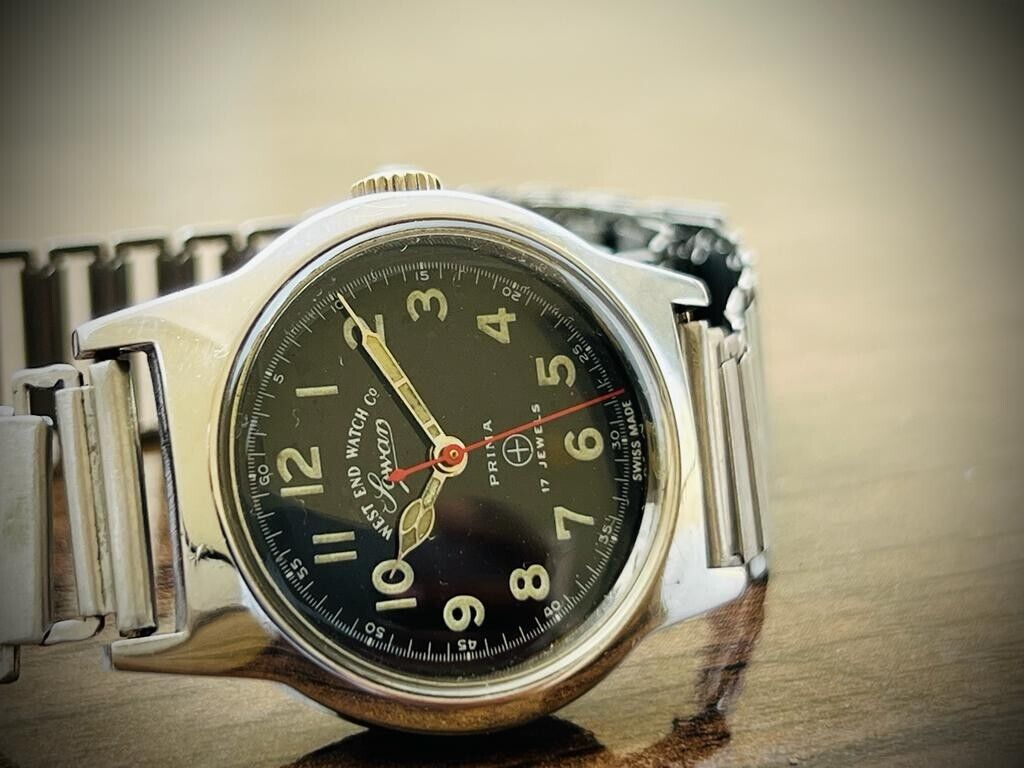 Vintage West End Black Dial Manual Wind Gents Watch 32mm, Swiss Made - Grab A Watch Co
