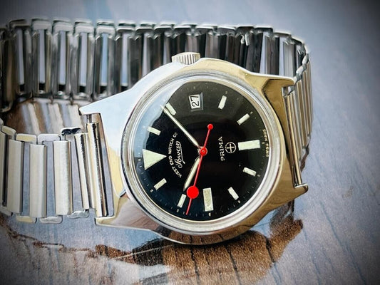 Vintage West End Black Dial Manual Wind Gents Watch 37mm, Swiss Made - Grab A Watch Co