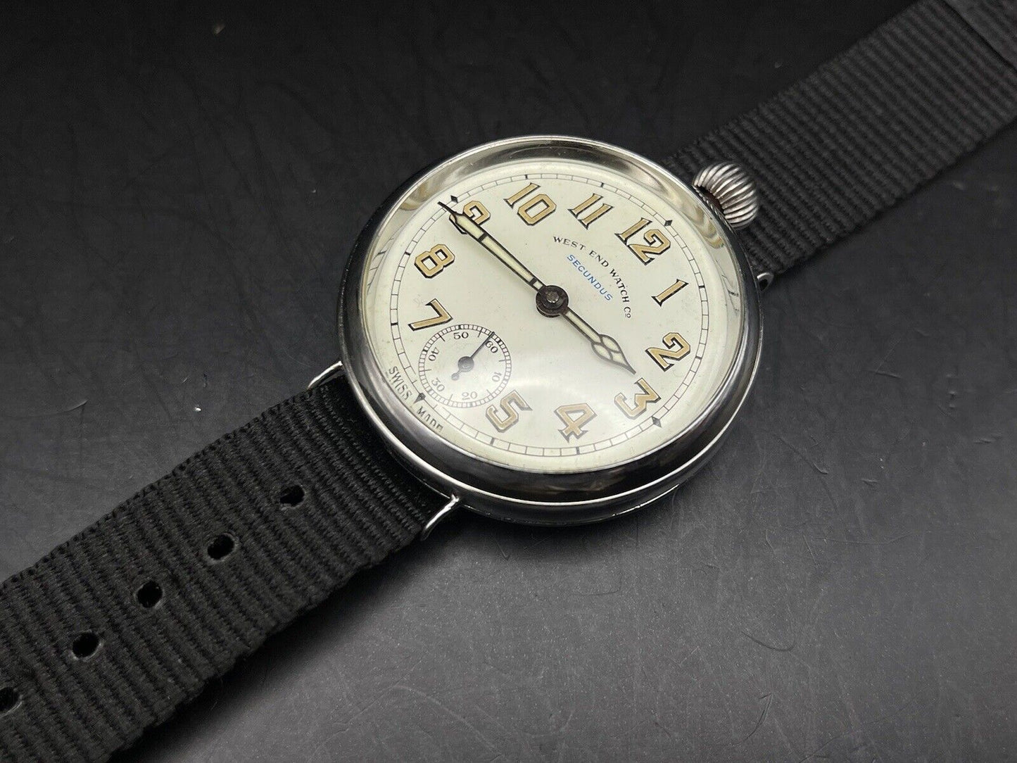 Vintage West End Co Secundus 3814 Manual Wind Gents Watch, 40mm, Swiss Made - Grab A Watch Co