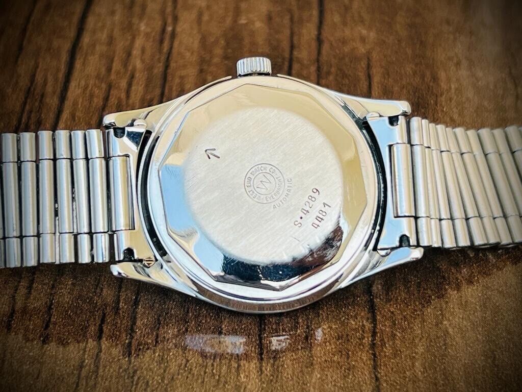 Vintage West End Emerald Stones White Dial Automatic Gents Watch 33mm, Swiss - Grab A Watch Co