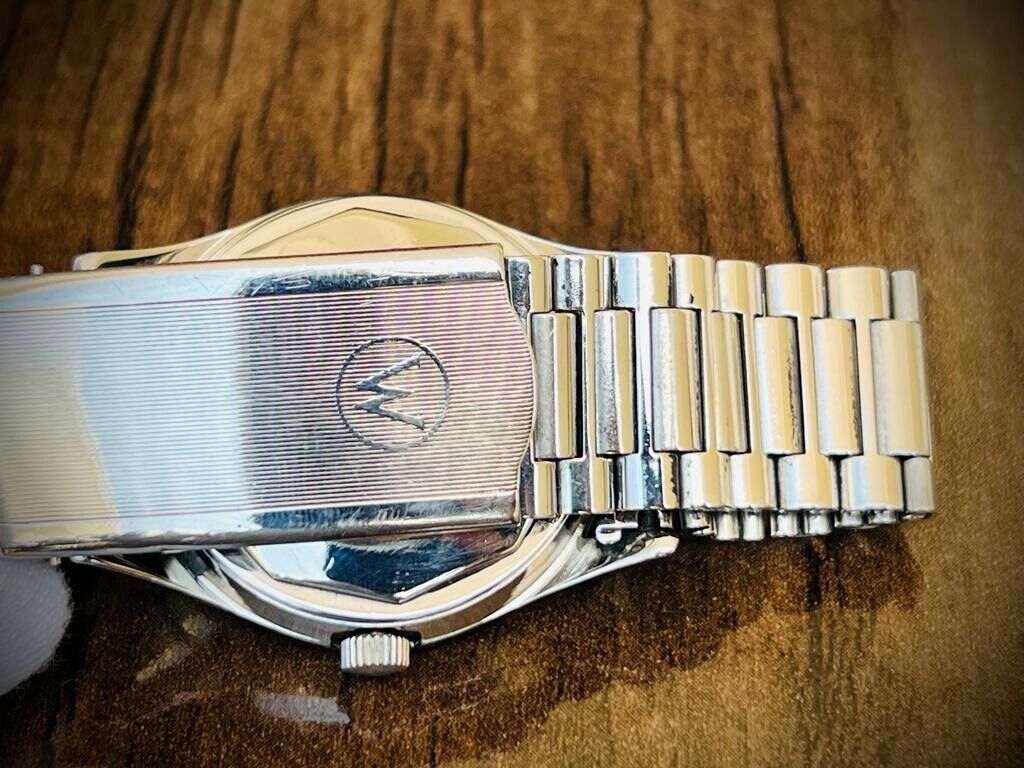 Vintage West End Emerald Stones White Dial Automatic Gents Watch 33mm, Swiss - Grab A Watch Co