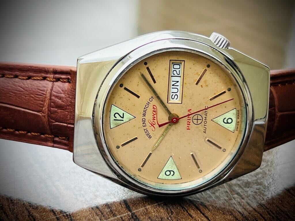 Vintage West End Patina Dial 35mm Automatic Gents Watch Swiss Made - Grab A Watch Co