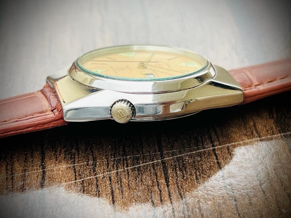 Vintage West End Patina Dial 35mm Automatic Gents Watch Swiss Made - Grab A Watch Co