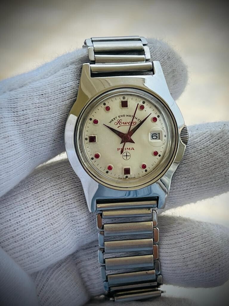Vintage West End Ruby Dial Manual Wind Gents Watch 30mm, Swiss Made - Grab A Watch Co