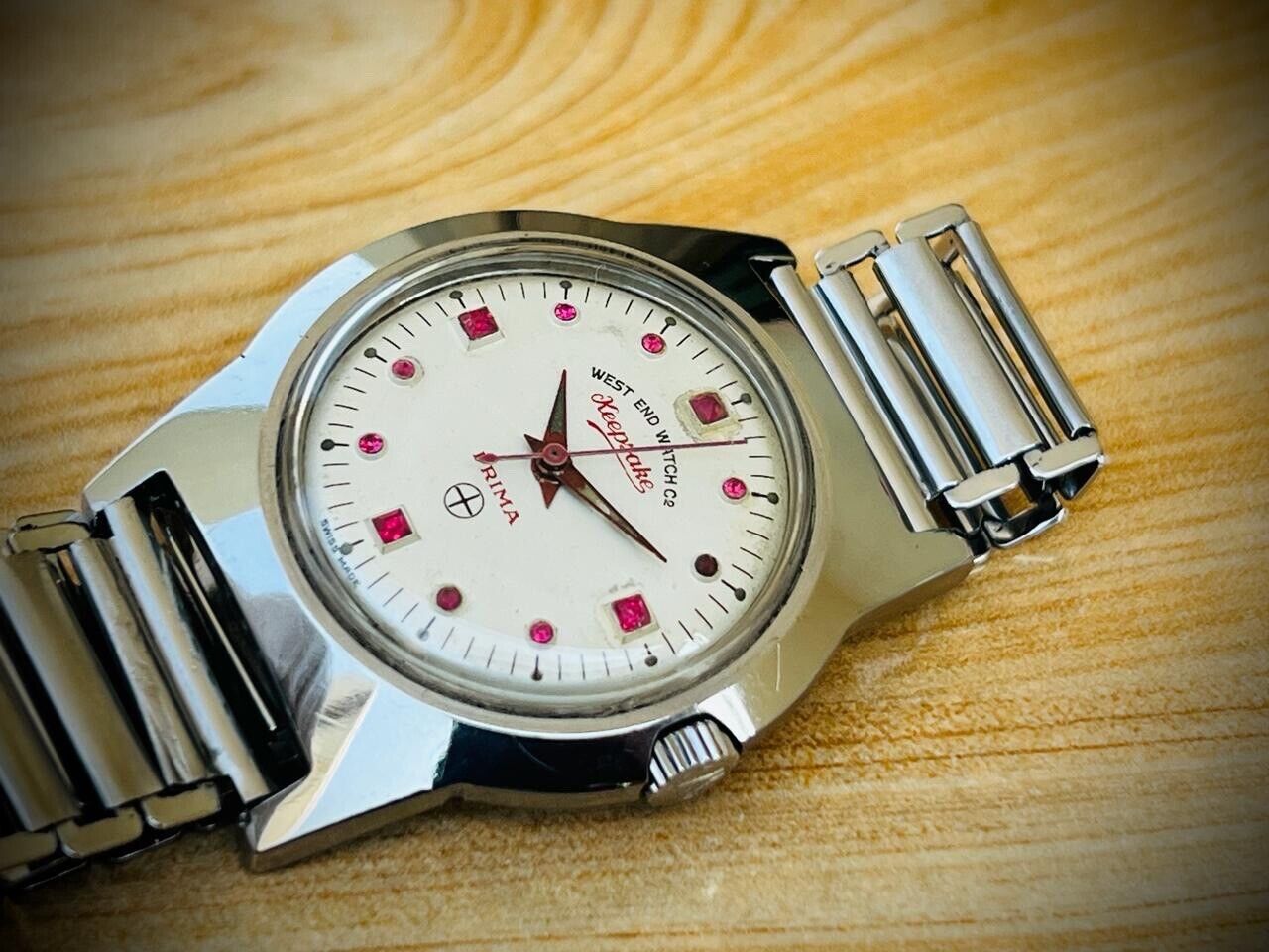 Vintage West End Ruby Dial Manual Wind Mens Watch 37mm Swiss Made - Grab A Watch Co