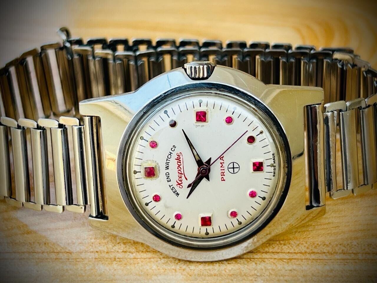 Vintage West End Ruby Dial Manual Wind Mens Watch 37mm Swiss Made - Grab A Watch Co