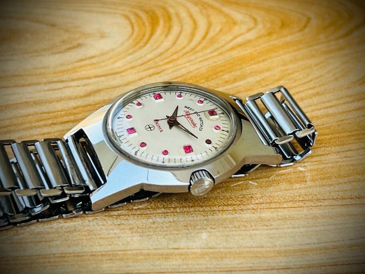Vintage West End Ruby Dial Manual Wind Mens Watch 37mm Swiss Made - Grab A Watch Co