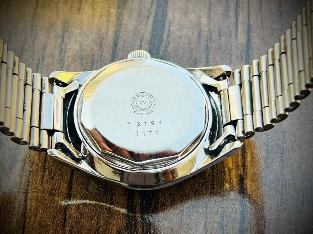 Vintage West End Salmon Dial 34mm Automatic Gents Watch Swiss Made - Grab A Watch Co