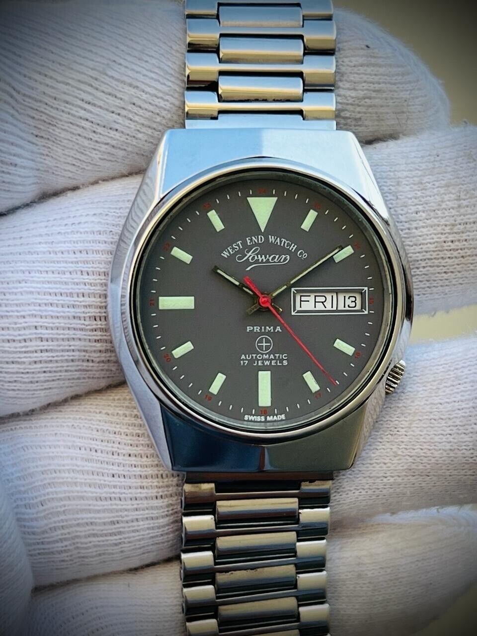 Vintage West End Special Grey Dial 36mm Automatic Gents Watch Swiss Made - Grab A Watch Co