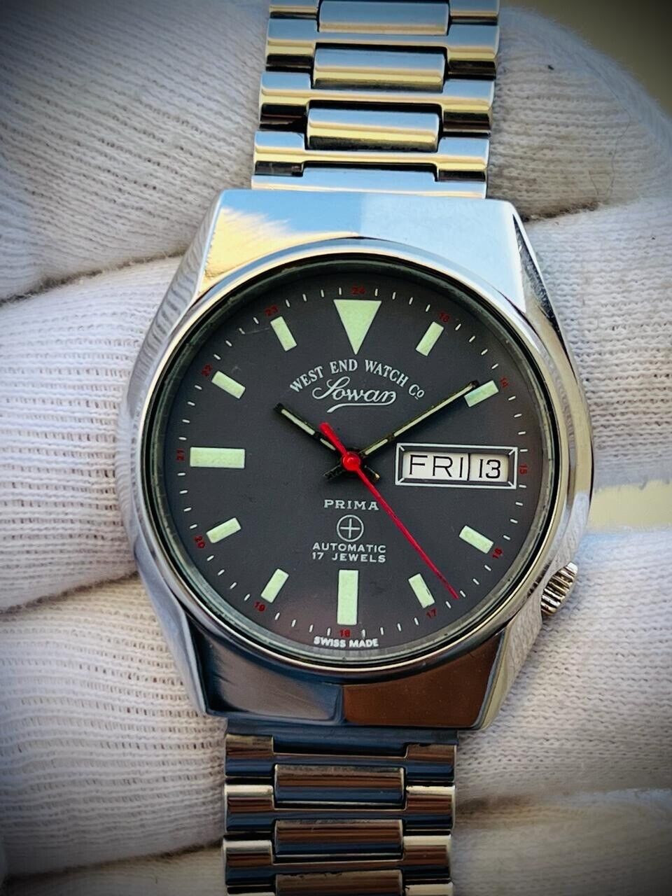Vintage West End Special Grey Dial 36mm Automatic Gents Watch Swiss Made - Grab A Watch Co