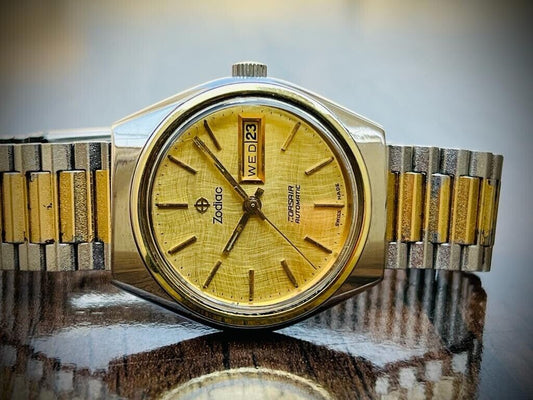 Vintage Zodiac Corsaia Automatic 39mm Mens Watch Spider Dial 764-691, Swiss Made - Grab A Watch Co