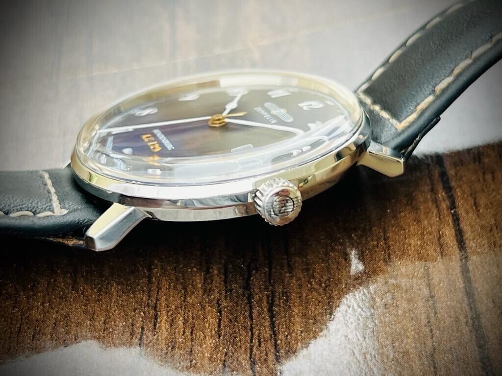 Zeppelin Hindenburg LZ 129 German Mems Watch 40mm Quartz Navy Blue, Perfect - Grab A Watch Co