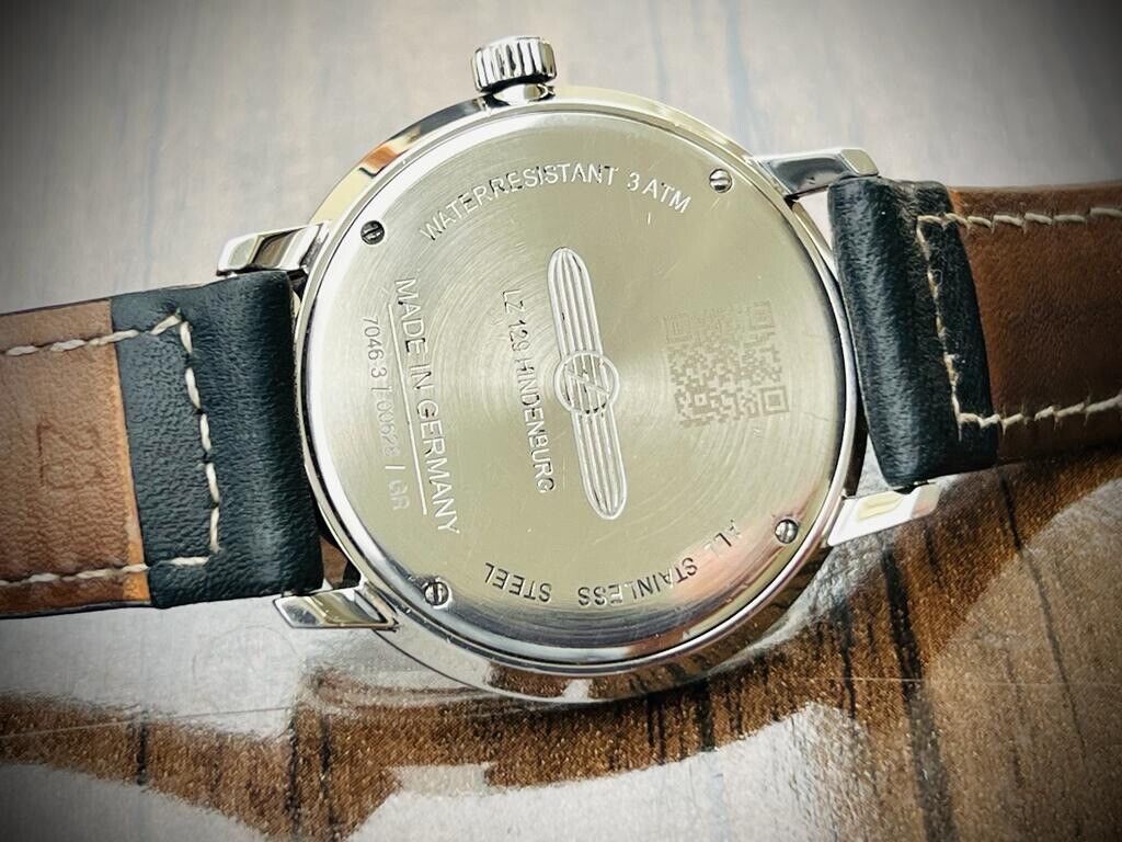 Zeppelin Hindenburg LZ 129 German Mems Watch 40mm Quartz Navy Blue, Perfect - Grab A Watch Co