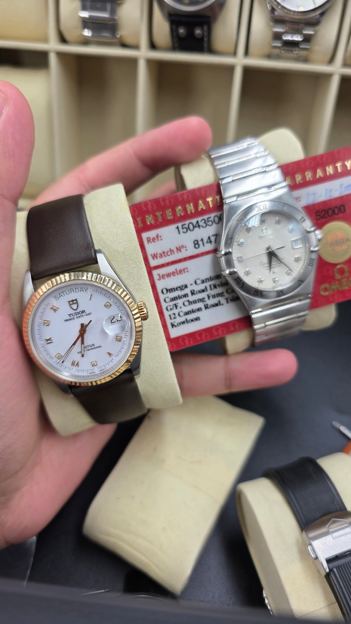 Tudor 18k gold & omega constellation Automatic