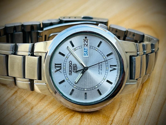 Seiko 5 Automatic 21 Jewels Grey Dial 7S26-02N0 36mm Men’s Watch