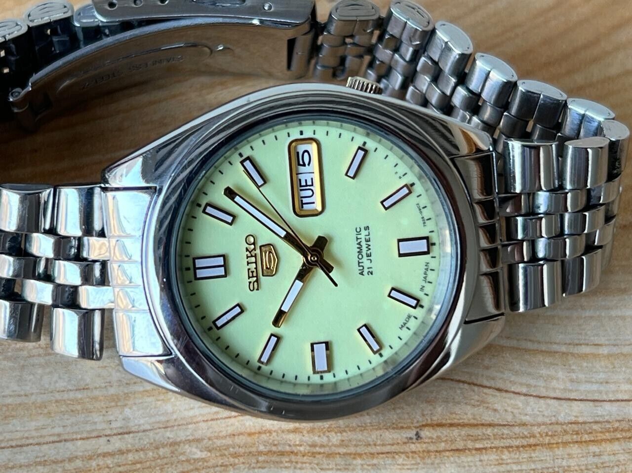 Seiko 5 Lume Dial 7s26-00x0 Automatic 37mm Men’s Watch, Perfect