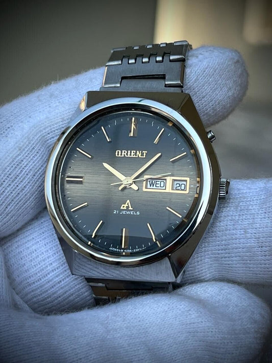 Vintage Orient A 2 Shade Brown Dial 38mm Sapphire Glass Mens Watch, Perfect