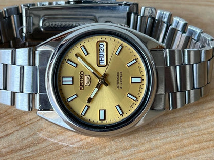 Seiko 5 7S26-00X0 Gold Dial Automatic 21 Jewels 37mm Men’s Watch