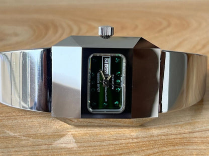 Vintage Louis Rossel Emerald Dial 30mm Automatic Ladies Watch NOS