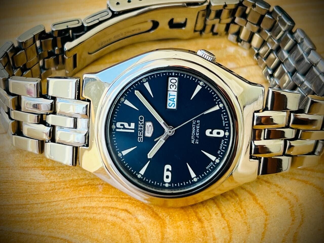 Seiko 5 Automatic 21 Jewels Blue Dial 7S26-03X0 37mm Men’s Watch