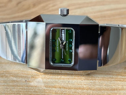 Vintage Louis Rossel Emerald Dial 30mm Automatic Ladies Watch NOS